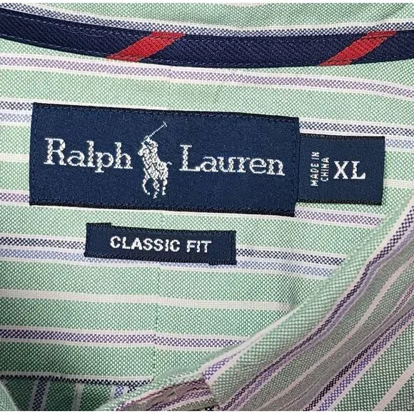 Ralph Lauren‎ Men's Size XL Long Sleeve Striped Button Down Shirt - Picture 4 of 12
